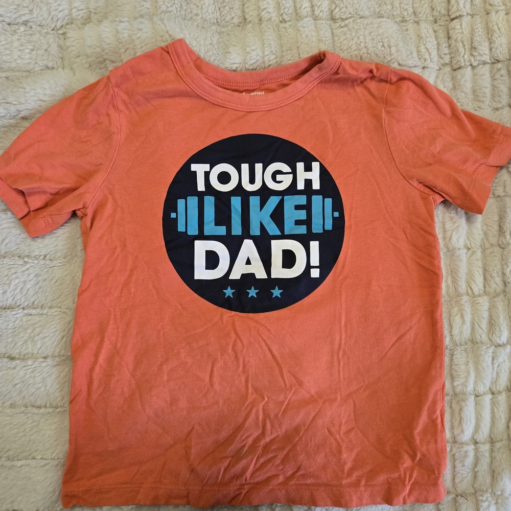 OshKosh B'gosh 5 Todder Orange 'Tough Like Dad' Tee